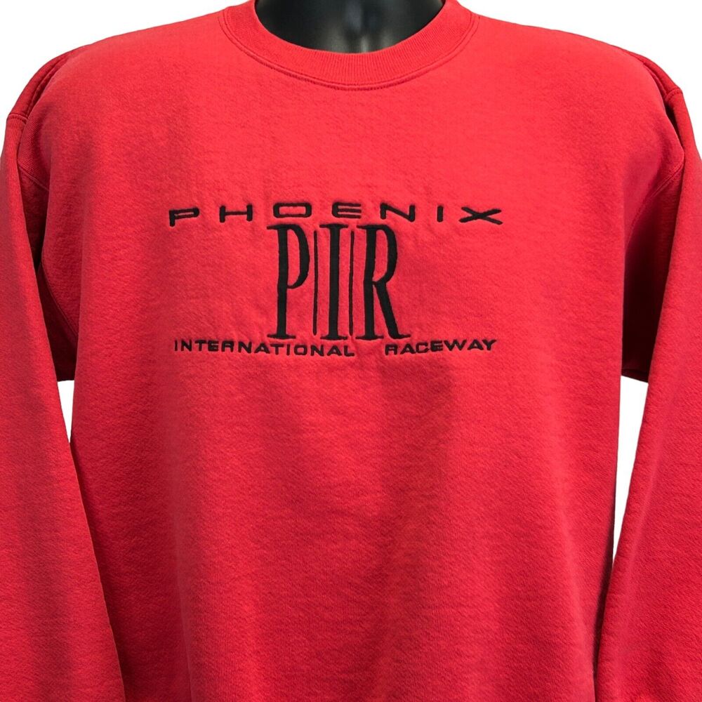 Vintage 90s Phoenix International Raceway Sweatshirt Pir Nascar Red M Medium